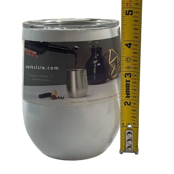 White Glitter NEW Corkcicle Stemless Stainless Steel Insulated Tumbler 12 Oz - Picture 5 of 5